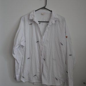 white shirt with embroided animal (Nach, French brand)